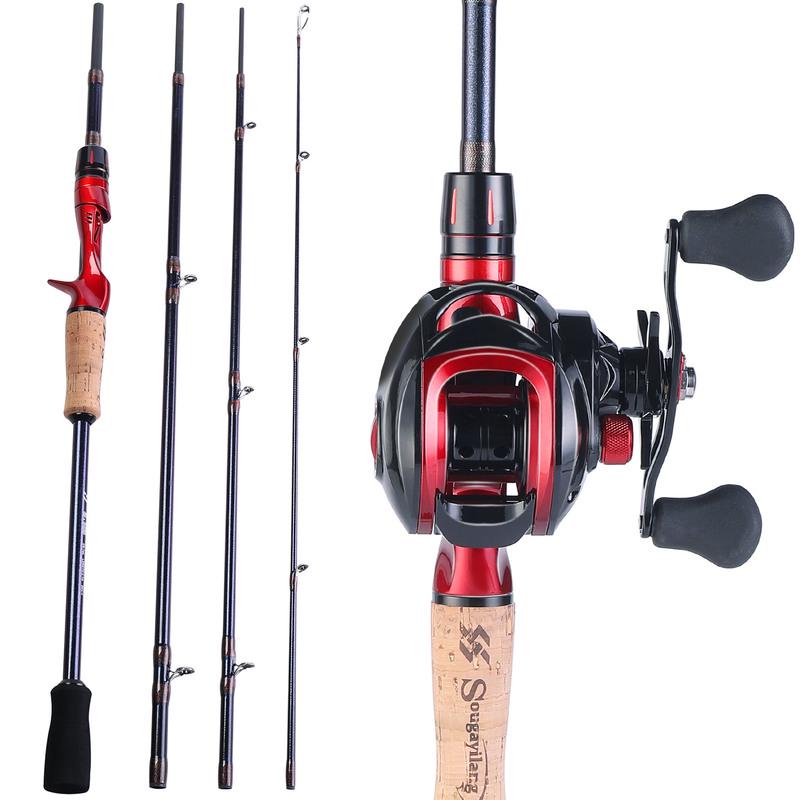 Комбинированные удочки и катушки Удочка для наживки 1,8 м/2,1 н с катушкой 17+1 BB для рыбалки в путешествиях