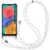 Protective Case - BOOLING - Samsung Galaxy M33 5G - Flexible - Transparent - White Lanyard