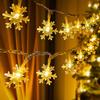 Christmas Decoration Lights, Snowflake String Lights Electric Corded Indoor Christmas Decorations