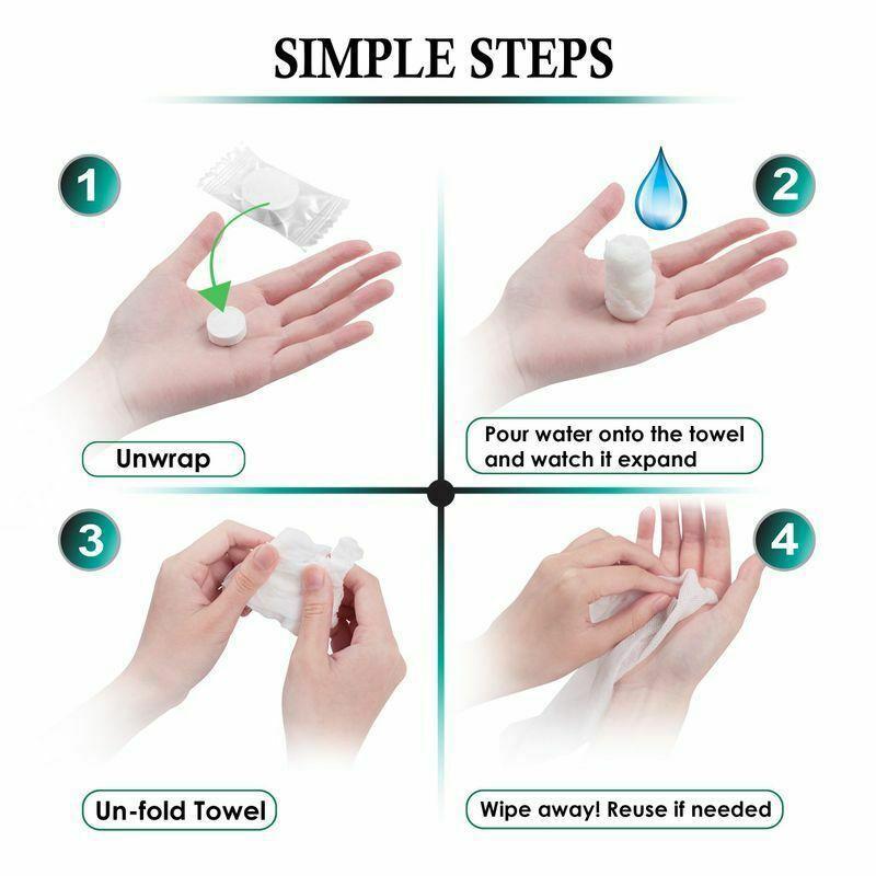 Compressed Towel 100 Pcs Mini Disposable Portable Face Towel Cotton Tissue Facial Cleansing Towel Travel Sports Outdoor