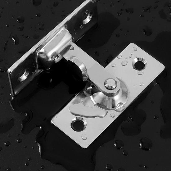 Door Hasp Latch Rustproof Corrosion Resistant Easy Assembly Mini Size 90-Degree Door