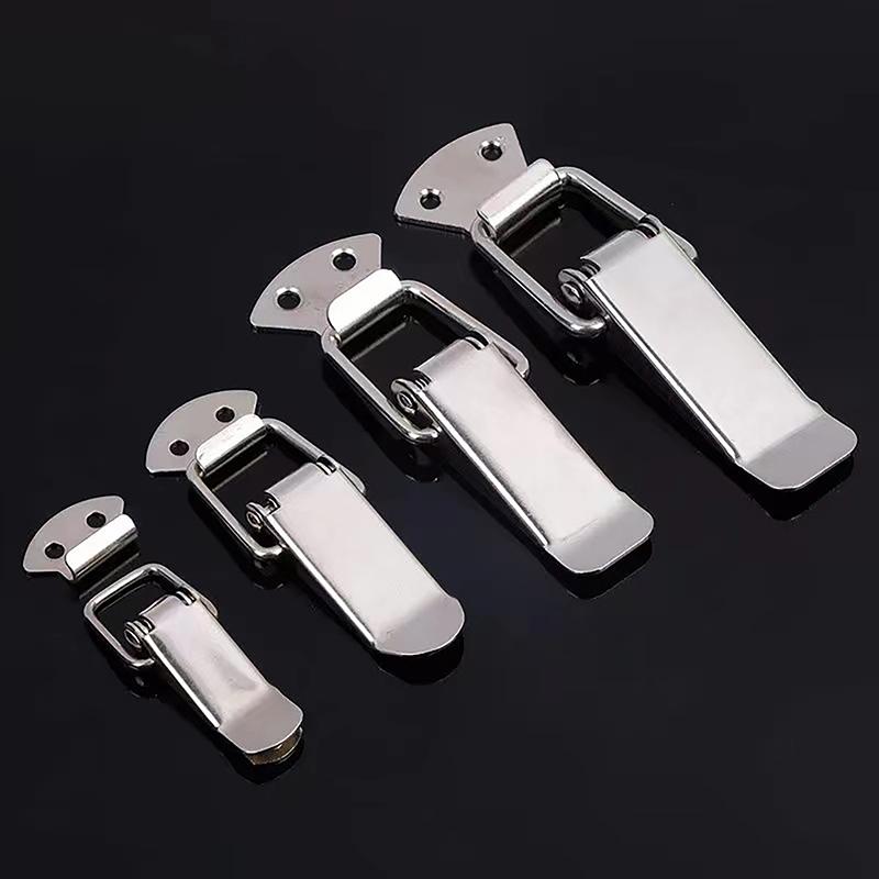 Loaded Draw Toggle Clamp Hasps Latch Catch Duck-Mouth Buckle Hook Wooden Box Hasps Clamp Metal Spring Catch Clasp
