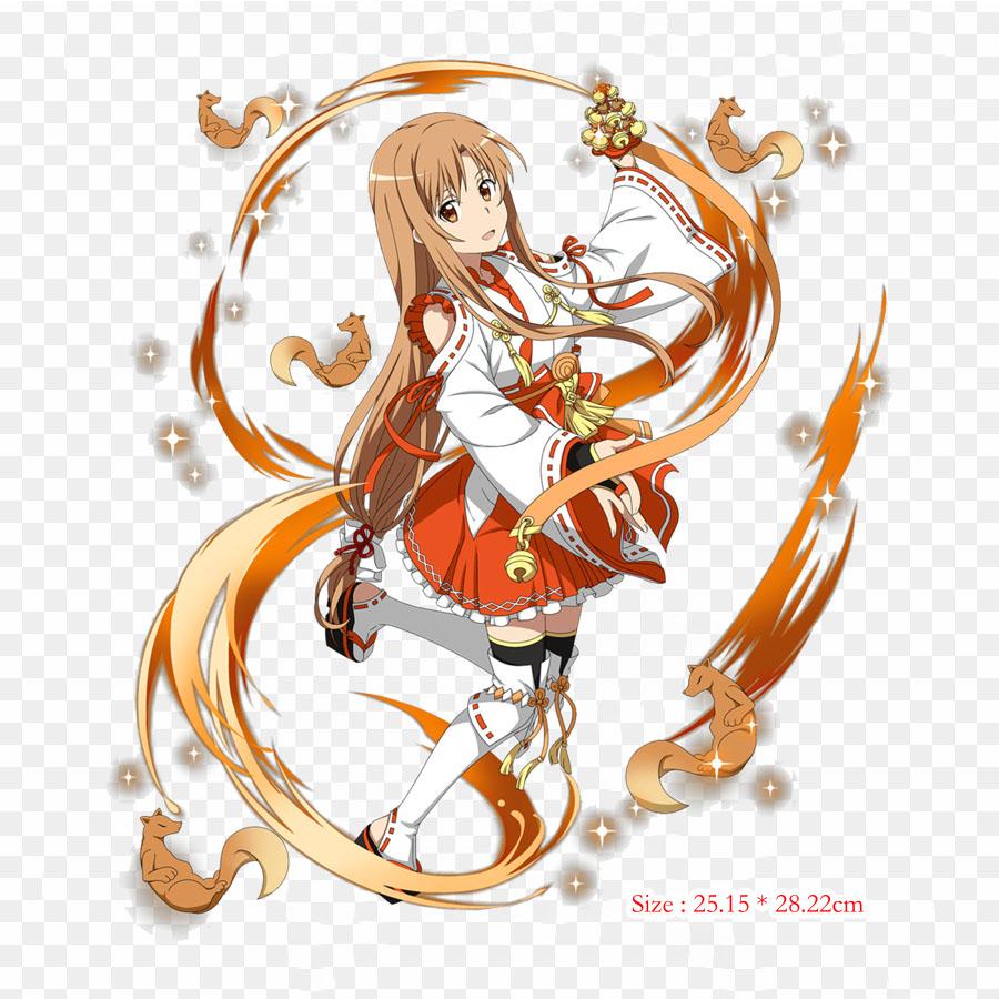 Sao Sinon Kirito Iron On Patches For Clothing Applique Stickers On Clothes Heat-Sensitive Custom Patch