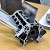 Engine Block Desk Organizer - Business Card & Pen Holder, Perfect Gift For Car Enthusiasts, Lightweight Resin Construction