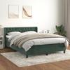 VidaXL Divan Bed and Mattress Dark Green 140x200cm Velvet 3131144