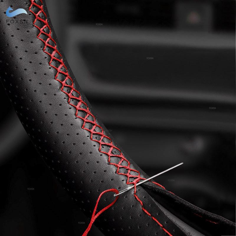 For BMW M Sport F30 F31 F34 F45 F46 F22 F23 M235i M240i X1 F48 X2 F39 Perforated Leather Steering Wheel Cover Trim