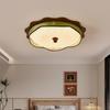 Walnut Retro Wabi-Sabi Chinese Ceiling Light: Full Spectrum Eye Protection for Master Bedroom