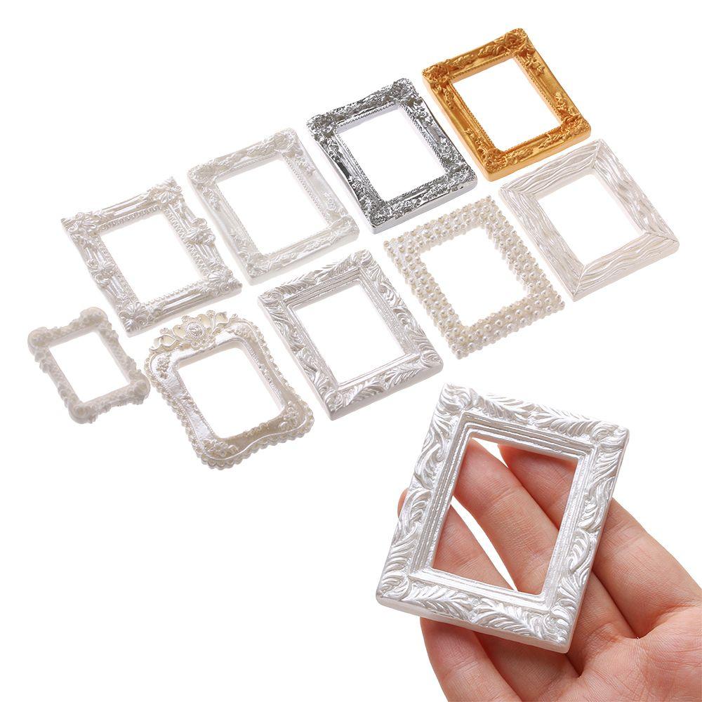 Resin Photo Frame Simulation Furniture Model Doll House Decoration Dollhouse Miniature Accessories