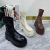 Foreign Thick-soled Martin Boots Korean Version of Fashion Boots 2025 New Autumn and Winter Fashion Versatile Small Slim Short Boots Women