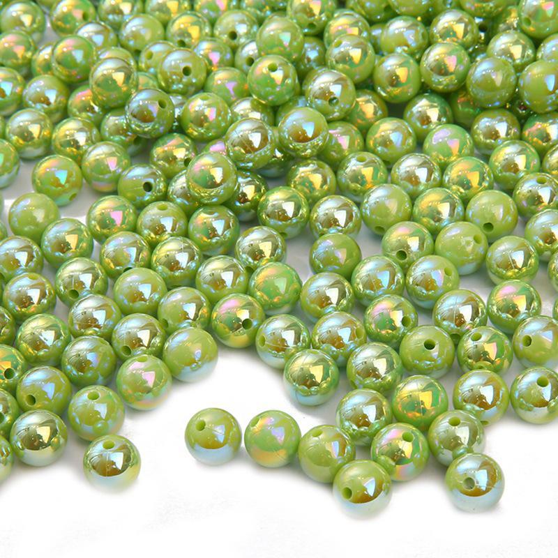 Acrylic ABS Imitation Pearl AB Color Round Beads for DIY Bracelets and Jewelry Accessories