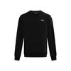 Li Ning Solid Color Loose Fit Drop Shoulder Pullover Long Sleeve Sweatshirt Unisex Sweatshirt Black AWDUG77-1