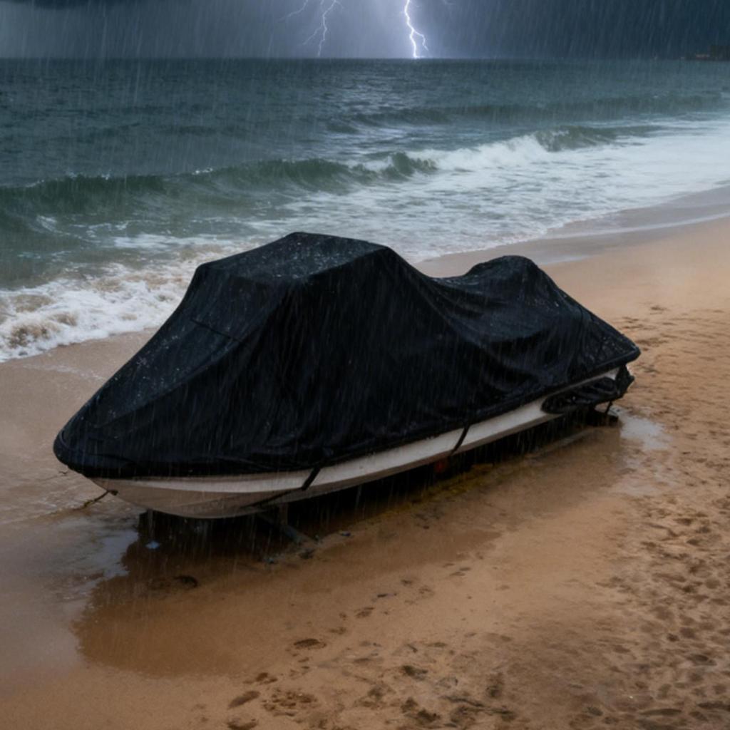 Чехол для моторной лодки из ткани Оксфорд Защита для водного транспорта Waverunner Чехол для водного транспорта Для любителей отдыха на лодке Энтузиастов водных видов спорта