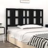 VidaXL Headboard Black 125.5x4x100 Cm Solid Pine Wood 817984
