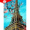 Diamond Painting Landscape Cross Stitch Full Round Diamond Embroidery Full Display Eiffel Tower