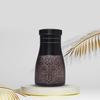 Copper Ayurvedic Water Bottle/Jar With In Build Glass Black Antique Glossy Finish Suitable For Home In Dining And Room. - 1000 Ml (Black Antique)