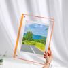 Floating Photo Frame Horizontal Vertical Neon Acrylic Home Gallery Office Wall Mount Desktop Standing Decorative Picture Poster Display Frame