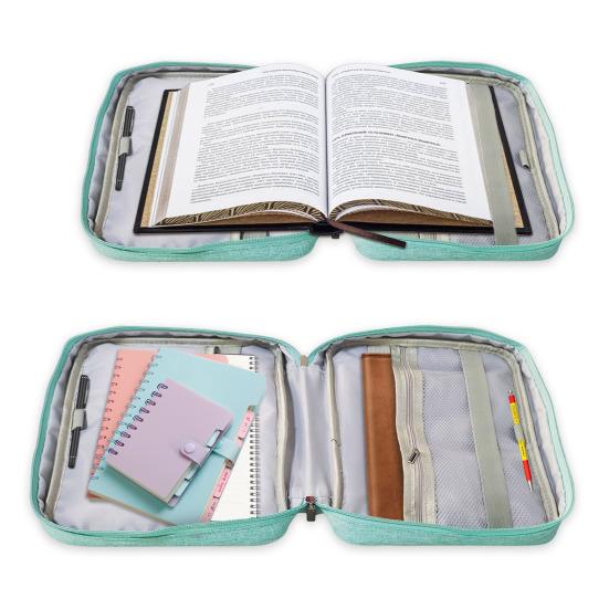Zipper Binder Bag with Handle Large Capacity Waterproof Document File Binder Storage Organizer Multi-Pocket Portfolio Organizer Case