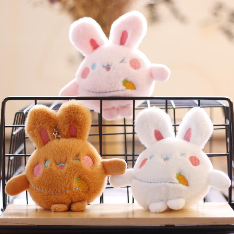 Cute Little Rabbit Pendant Doll Plush Toy Mini Doll Schoolbag Hanging Decoration Keychain Claw Machine Doll
