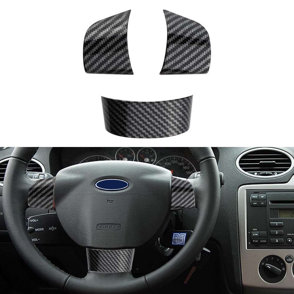 ABS Steering Wheel Panel Cover Trim Sticker for Ford Focus 2 MK2 2005 - 2011 Car-Styling Interior Mouldings Car Stickers