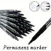 15Pcs 1.5mm Permanent Marker Color Art Marker Fine Point Waterproof Ink Fine Nib Bold Nib Black Blue Red Ink Paint Marker