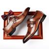 2024 Men's Genuine Leather Formal British-Style Dress Shoes: Office, Wedding, & Professional Attire