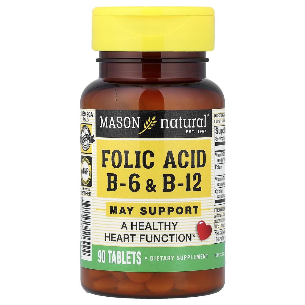 Folic Acid B6 & B12, 90 Tablets