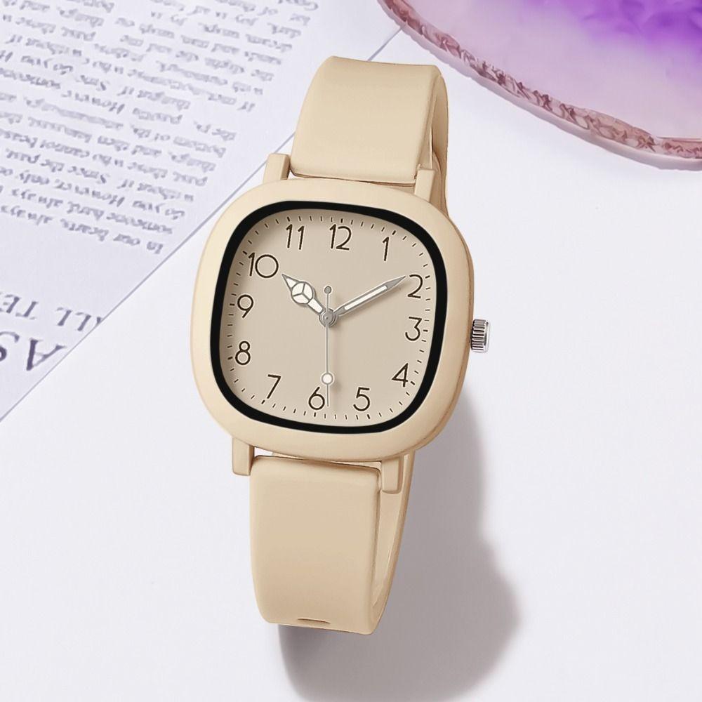 Stainless Steel Quartz Wristwatches Silicone Ladies Watches Sports Women Clock