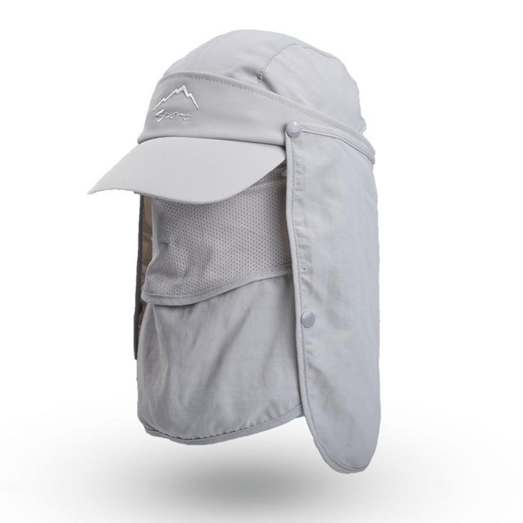 Sun Cap with Removable Face Neck Cover Flap Quick Dry Breathable Fishing Hat Summer Outdoor Sun