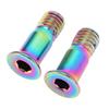 2pcs Bike Rear Derailleur Pulley Screw Colorful Hollow Ti Alloy Lightweight Flat Head Rear Dial Guid