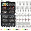 140pcs/set Sea Fishing Accessories Tackle Box Kit Set Jig-Hooks Swivels Clamp