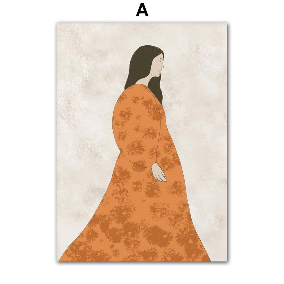 Abstract Matisse Coralline Leaves Flower Girl Wall Art Living Room Decoration Nordic Posters And Prints Canvas Painting Pictures