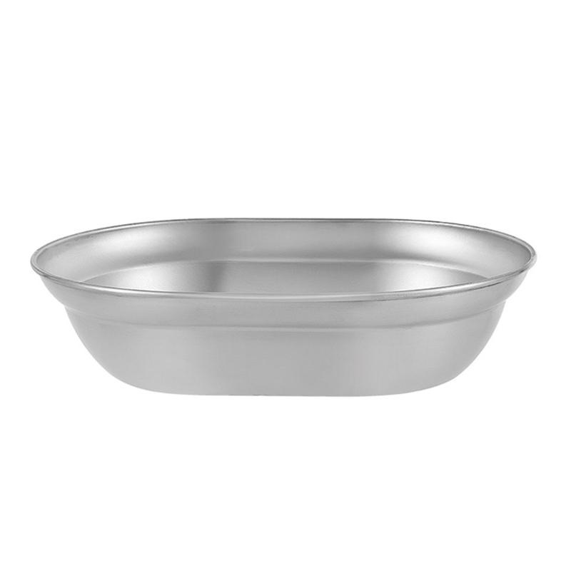 New Elegant Meal Dish 304Stainless Steel Serving Plate Dinner Plate Soup Plate Suitable for Entertaining and Daily Use