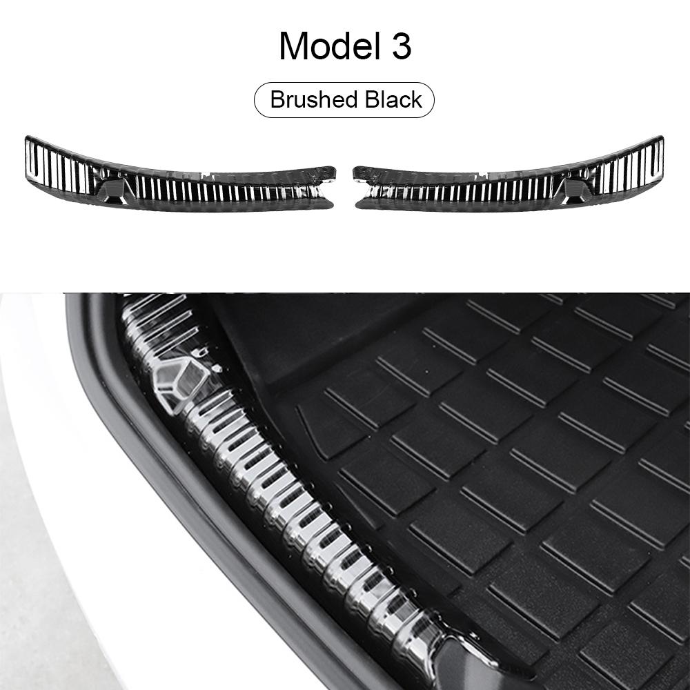 Car Door Edge Protector 2Pcs Car Accessories Auto Rear Bumper Foot Plate Rear Trunk Sill Guard Cover For Tesla Model 3/Model Y