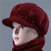 Middle Aged Elderly People's Hats Winter Thick Woolen Hats Elderly Hats Mothers' Rabbit Hair Knitted Hats Grandmothers' Warm Cotton Hats