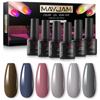 MAYJAM 6Pcs 8ML Nail Polish Set 2022 Women Sexy UV Nail Varnish Gel Nail Art Decoration Long Lasting Nail Polish Lady Fashion Nail Care