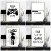 Game Illustration Gamer Quotes Poster Canvas Painting Posters and Prints Wall Art Pictures for Living Room Cuadros Home Decor No Frame