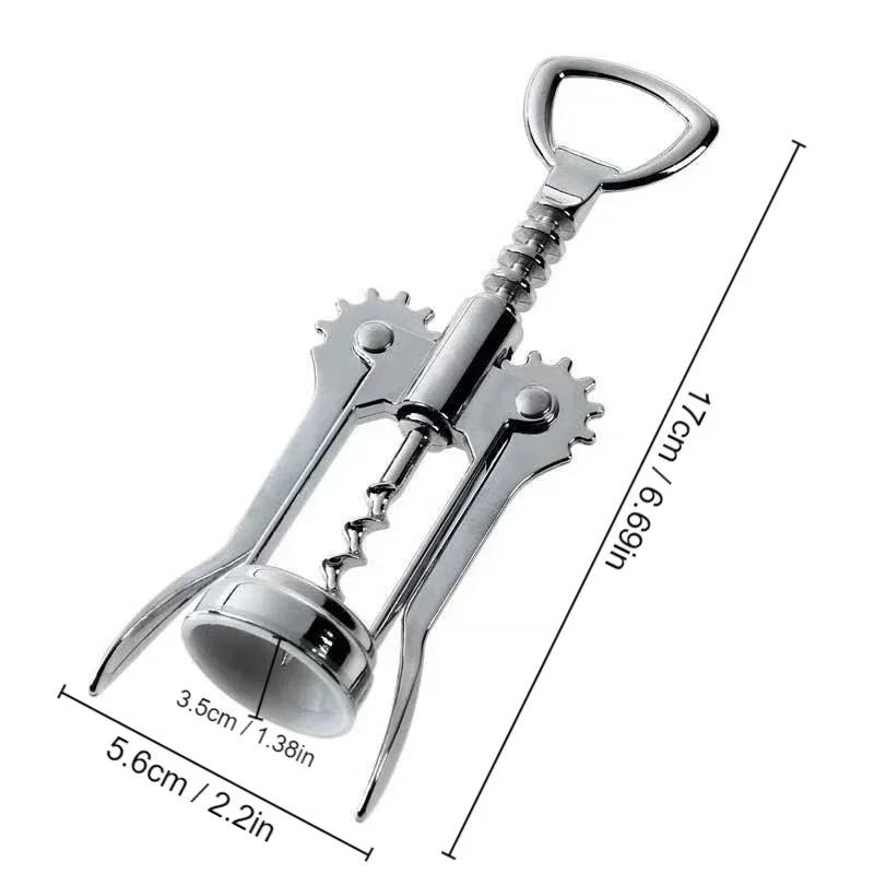 1PC Portable Zinc Alloy Red Wine Bottle Opener Wing Type Metal Cork Drill Bottle Opener Cork Drill Bottle Extractor