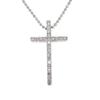 [Pre-owned] VENDOME K18WG Diamond Cross Pendant / J36-9