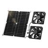Solar Powered Outdoor Fan Kit with Dual Fan 12W for Home RV Greenhouse Pet House Attic Resilient