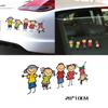 Vinyl Cartoon Boy Girl Funny Window Decal Family Cute Kids Car Sticker