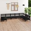 Day and Night - Day and Night Garden Furniture Set 8 Pieces Solid Black Pine Wood