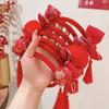 Red Hairband New Year Hair Band Flower Chinese Style Headdress Cute Red Bow Headband Children