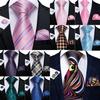 Ties for Men Silk Tie Sets Pocket Square Cufflinks Wedding Formal Business Party Mens Tie Sets