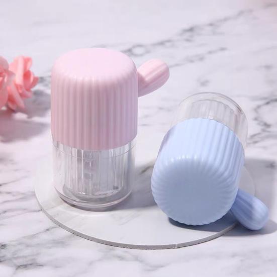 Contact Lens Washer with Tweezer Drawstring Energy Saving Contact Lens Cleaning Case Box Mini Contact Lens Manual Spin Cleaner Travel Use
