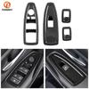 4Pcs/Set Car Interior Window Lift Switch Cover Trim Sticker for BMW 3 Series F30 Gran Turismo F34 Carbon Fiber Look Decoration