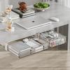 Transparent Under-Desk Hidden Organizer: Punch-Free Adhesive File Storage Drawer
