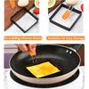 Square Egg Ring for Frying - 2 Pcs 4 Inch Egg Pancake Cooking Rings, Non Stick Stainless Steel Omelet Maker for Griddle Breakfast Sandwiches, Crumpet