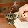 Metal Lotus Incense Burner Hollow Out Aromatherapy Stove Aroma Furnace  Home Interior Decoration
