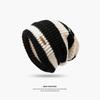 Winter Thick Thread Needle Striped Knitted Hat Head Girdle Face Small Casual Day System All Match Woolen Pile Cap