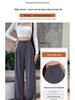 Women's Fleece-Lined Slim-Fit Wide-Leg Pants: High-Waisted, Sleek, and Stylish for Spring/Autumn